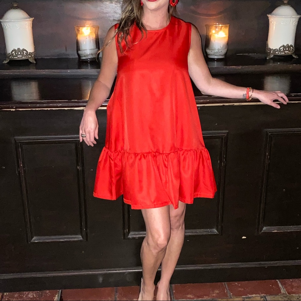 Red cocktail dress
